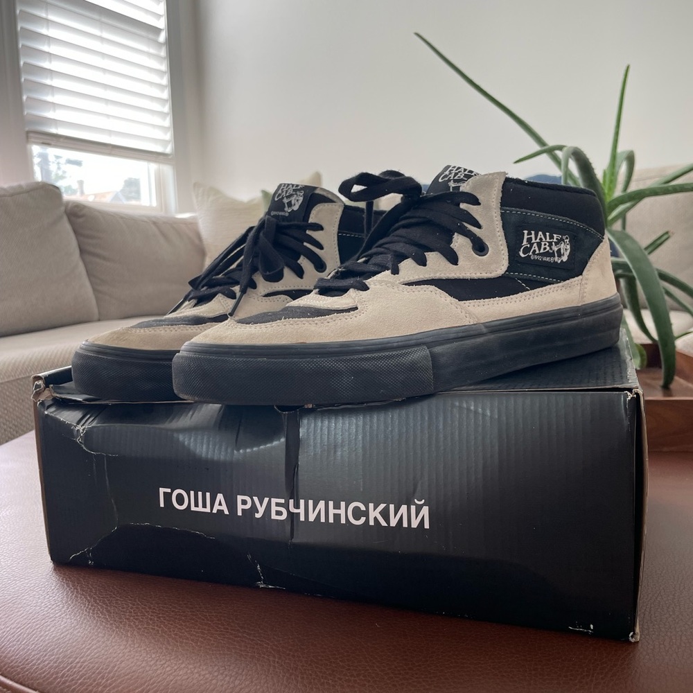 Gosha Rubchinskiy X Vans Half Cab Sneaker - White & Black - 10.5